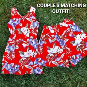 Vintage Hawaiian Couple's Matching Outfit